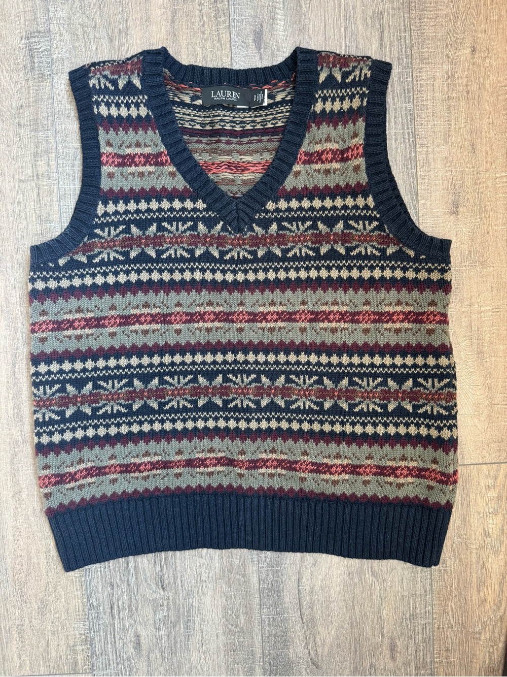 Ralph Lauren Rare Fair Isle V-Neck Women’s Sweater Vest